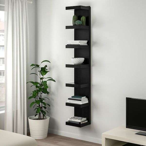 Ikea lack wall shelf unit, black